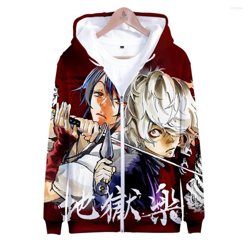 

Men's Hoodies Hell's Paradise Jigokuraku Anime Zipper Sweatshirt Long Sleeve Women Men Hoodie Harajuku Streetwear 3D Clothes, Picture shown