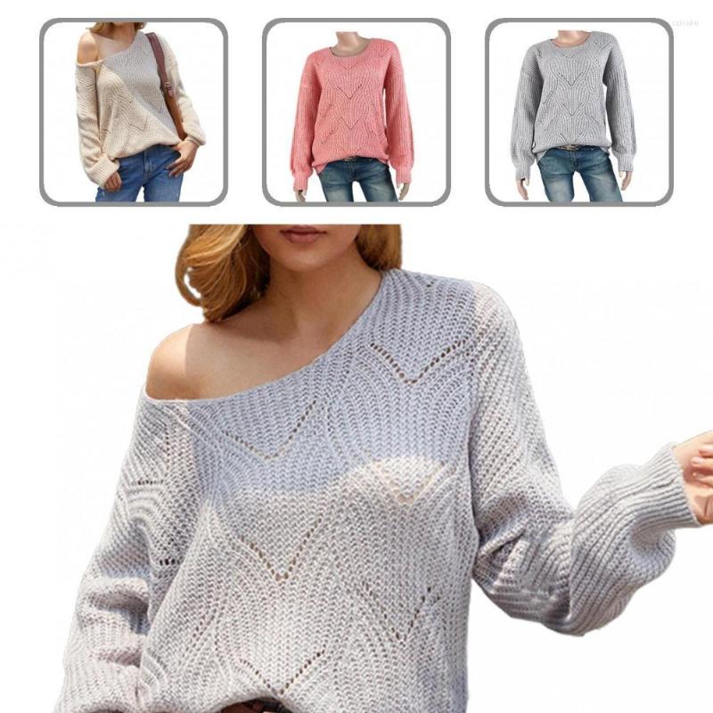 

Women' Sweaters Women Trendy Crew Neck Knitted Pullover Skin-friendly Sweater For Daily Wear, Black