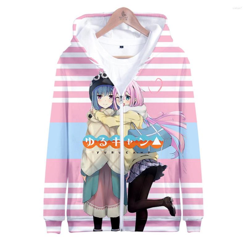 

Men's Hoodies Yuru Camp Anime Zipper Unisex Fashion Zip Up Hooded Sweatshirt 3D Prints Streetwear Clothes, Picture shown