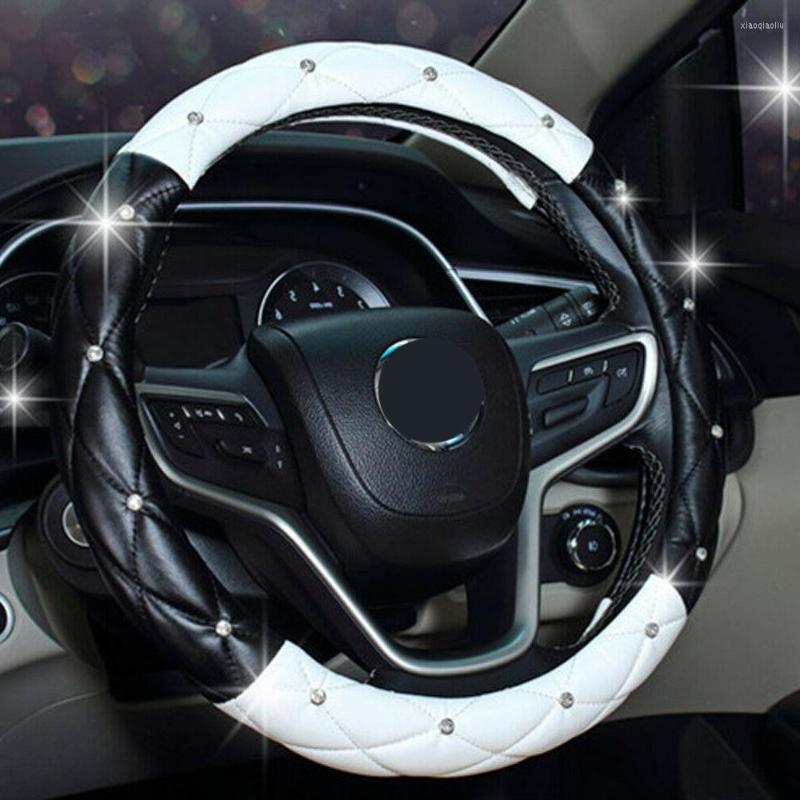 

Steering Wheel Covers Universal Cover Protective Black&White Decoration Accessory