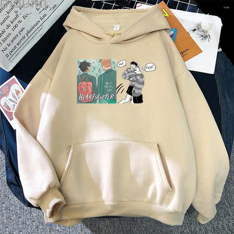 

Men' Hoodies Cartoon Anime Heartstopper Hoodie 2022 LGBTQ Drama TV Series Sweatshirts Gay And Lesbian Novelty Gift Pullover Fleece Clothes, Black