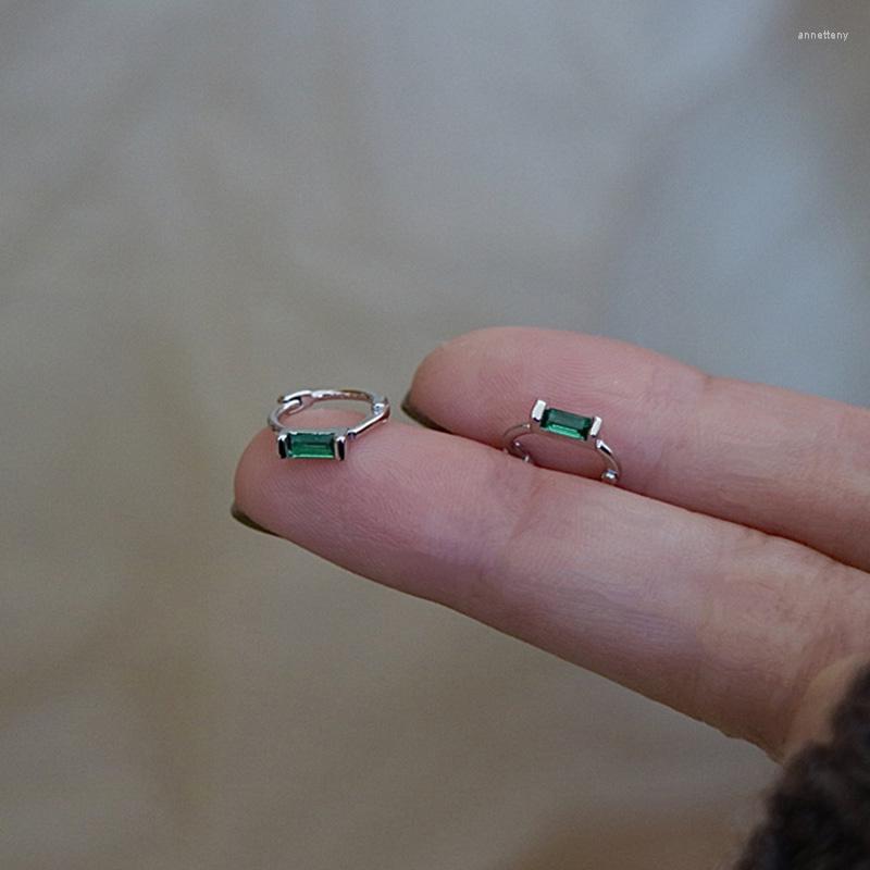 

Stud Earrings Silver Color Luxury Square Zircon For Women 2022 Trend Simple Charm Wedding Gift Jewelry Accessories