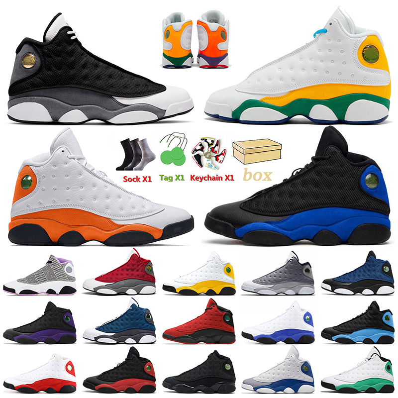 

2023 Women Mens Jumpman 13 13s Basketball Shoes Black Flint Navy Hyper Royal Del Sol Court Purple Starfish Playground Barons He got game Retros Trainers Sneakers, B26 black cat 40-47