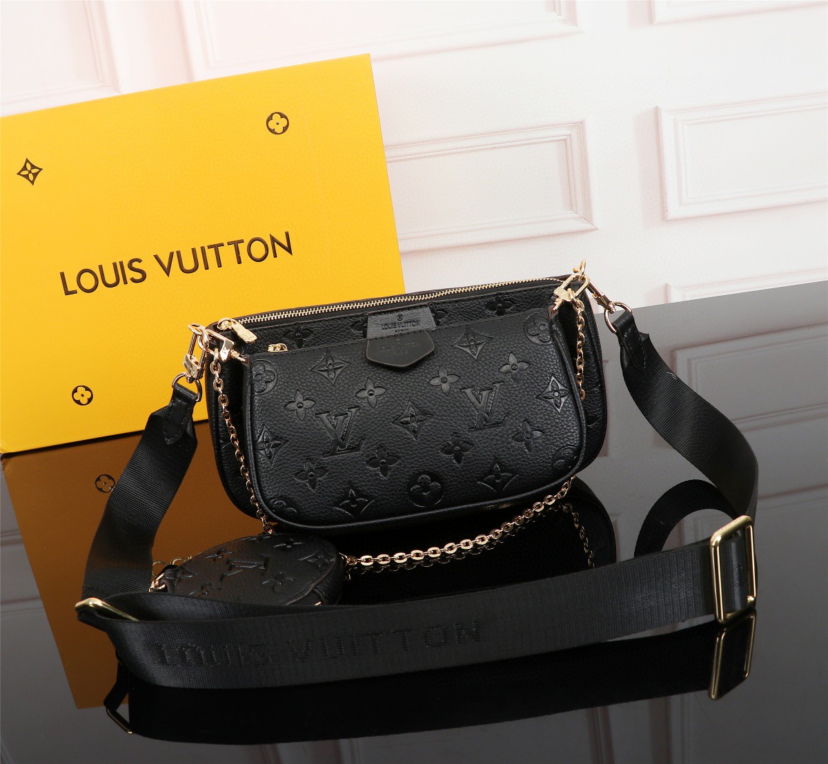 

Luxury Designer LV Cross Body Bag Favorite Shoulder Handbags Women Crossbody Purses 3 Piece Sets Leather Chain Bags Louis Vuitton, With dust bag