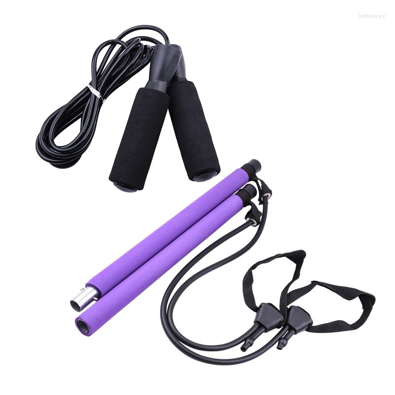 

Nail Art Equipment Pilates Bar Kit With Jumping Rope Yoga Exercise Stick Fitness For Home Gym Workout