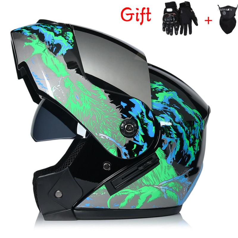 

Motorcycle Helmets Double Lens Helmet Unisex Racing Motocross Modular Carbon Fibre Full Face Flip Up Cascos Para Moto, 14