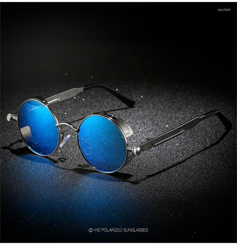 

Sunglasses Punk Round Polarized Fashion Personality Color Film Face Glasses Men's Vintage Shades For Women Wholesale