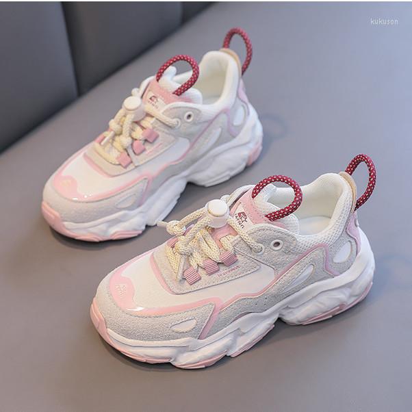

Athletic Shoes Children Casual Boys Light Single Girls Fashion Sneakers Kids Autumn Cute Sport Cartoon Female Running Footwear, Pink