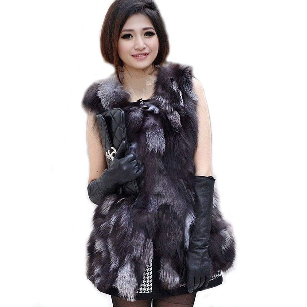 

Women's Fur Faux Women Natural Fluffy Genuine Silver Vest Female Fashion Warm Short Waistcoat Outdoor Casual Sleeveless Jacket Wholesale 221006, Beige