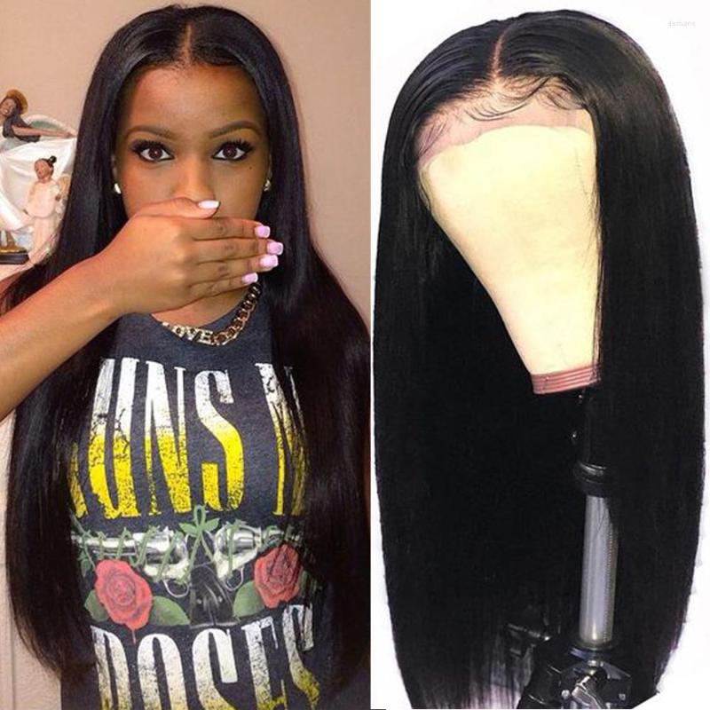 

Straight Lace Front Wig Pre Plucked HD Frontal Bone Human Hair Wigs 4X4 Long Glueless Closure, Picture shown