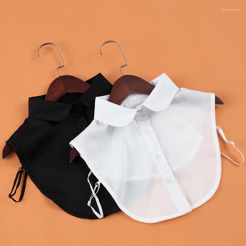 

Bow Ties Women Solid Color Black White Fake Collars Detachable For Mens Lapel Necklace False Collar Blouse Top Tie