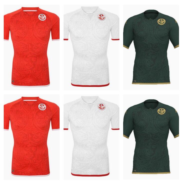 

2022 Tunisia Soccer Jerseys National Team Mens MSAKNI HANNIBAL 22 23 MAALOUL SLITI KHENISSI Home Red Away Football Shirts Short Sleeve Aldult Uniforms sets 2023