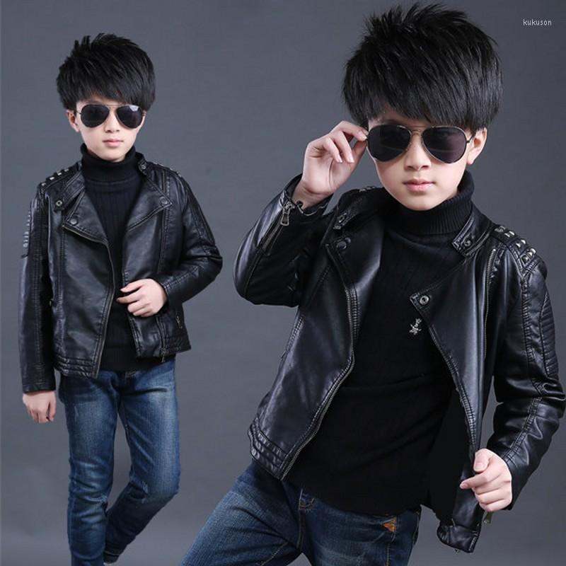 

Jackets Baby Boy Coat Leather Boys Manteau Enfant Garcon Winter Kids Jacket 6CT103, Black