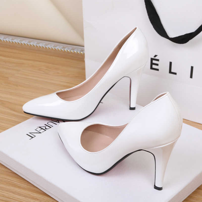 

Dress Shoes Sexy Nude Color Pointed High Heels Thin Heels Single Shoe Elegant OL Professional Work Big Small Size Womens 32 33.41 T220927, 7 cm matte white