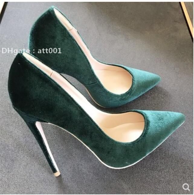 

Red-Bottoms Christians plus size 45 velvet red fashion high heels women wedding triple black nude yellow pink blackish green Pointed T j FuP