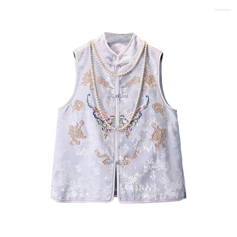 

Ethnic Clothing China Year Women Embroidery Folk Style Vest Waistcoat