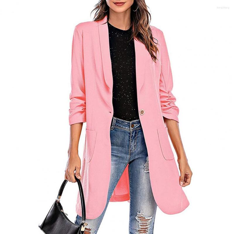 

Women's Suits Chic Autumn Winter Women Casual Long Cardigan Blazer Lady Coldproof Commuting Style, Black