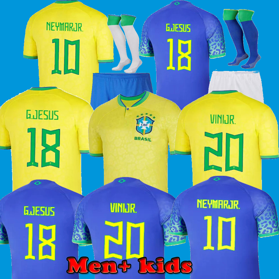 

2022 soccer jersey brazils VINI JR G.JESUS brasil 22 23 Camiseta de futbol 2023 football shirt women maillot kids kit pre match MARQUINHOS RICHARLISON SILVA Men, 22 23 home world cup patch