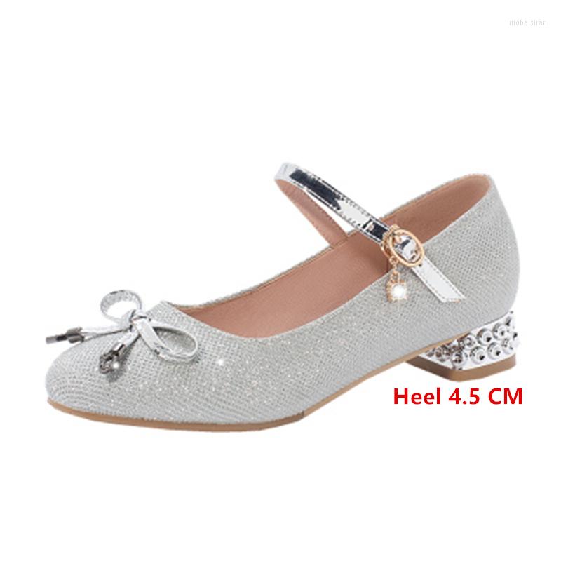 

Flat Shoes Children Dress Dance Princess Student Party Leather Baby Toddler Breathable Girls High Heels Kids 04, Pink