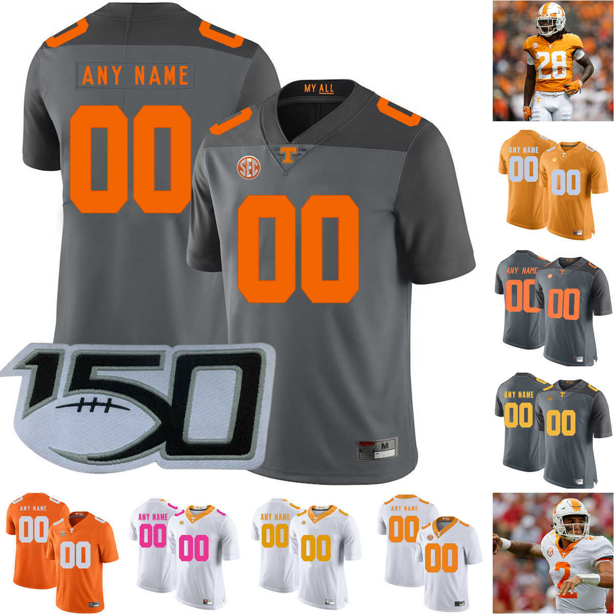 

Custom NCAA College Tennessee Volunteers Football Jerseys Hyatt Milton III Jennings Palmer Bailey Gray Tillman Taylor Wright Small Jones Jr. Hooker Brooks Manning, Men