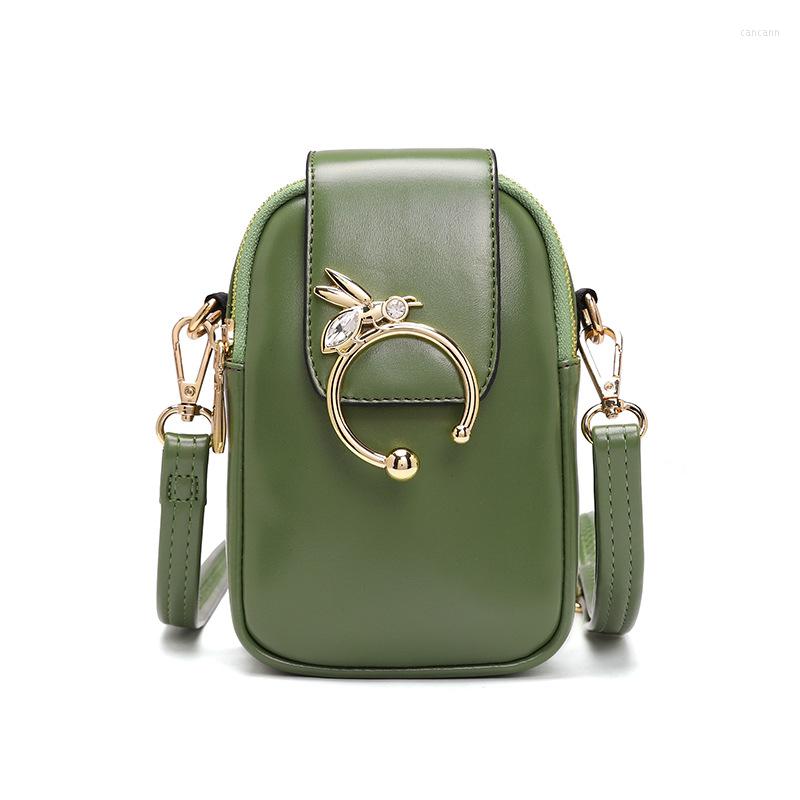 

Evening Bags Diamonds Bee Shoulder Messenger Women Casual Cell Phone Wallets Bag Green Ladies Purses And Handbags 2022 Hit Bolsas, Coffee-pu strap