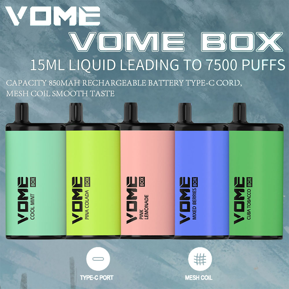 

Disposable Vape Original RandM Vome E Cigarettes Electronic Atomizer Vome 7500 Puffs Vape Battery Rechargable Smoke Device 15ml Disposable Vaporizer