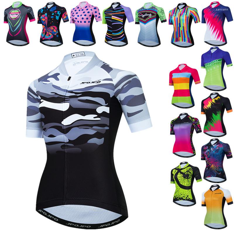 

Racing Jackets Weimostar Summer Cycling Jersey Shirt Women Pro Mountain Bicycle Clothing Short Sleeve MTB Bike Clothes, Model 17