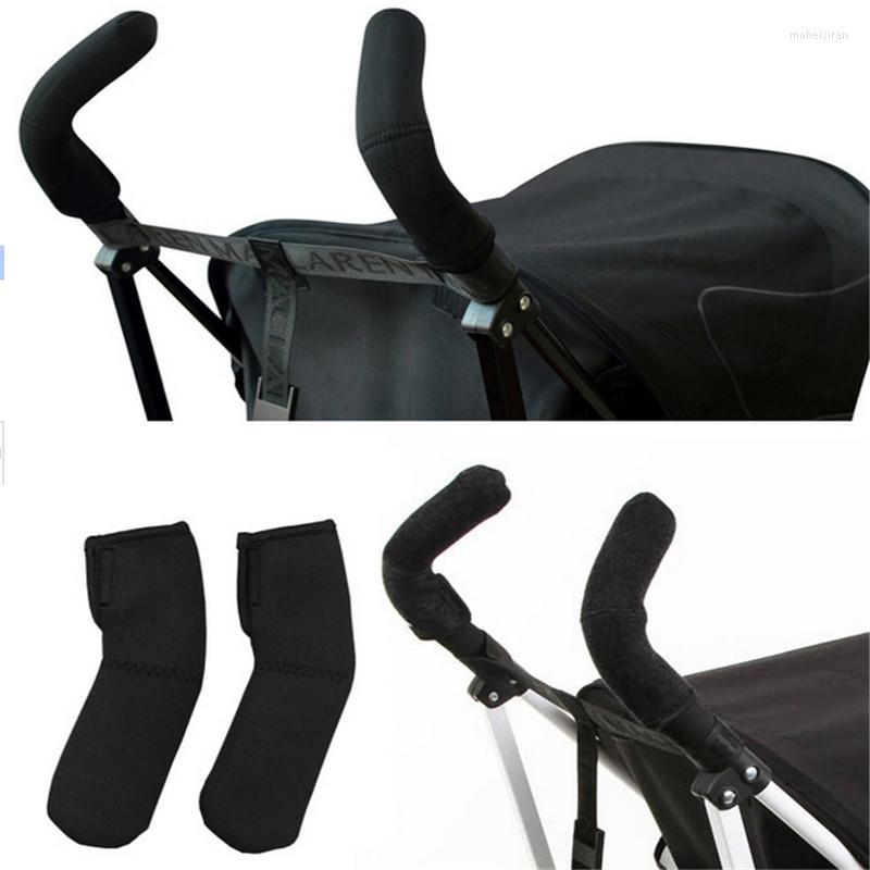 

Stroller Parts 1 Pair Black Neoprene Baby Grip Cover Carriages Poussette Armrests Handle Protector For