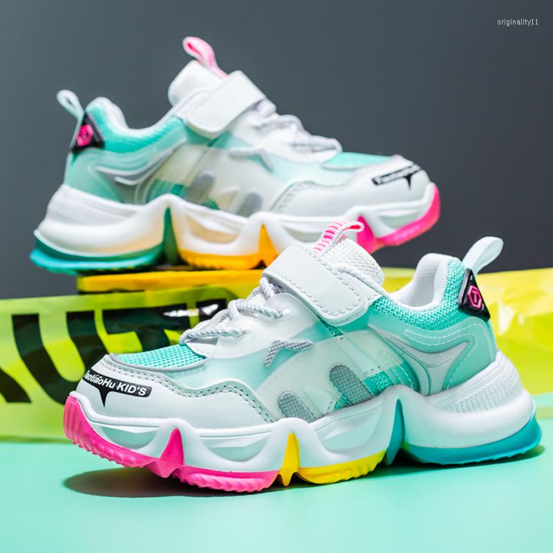 

Athletic Shoes 2022 Kids Running Sneakers Children's Tennis Girl Row Footwear For Girls Sports, White