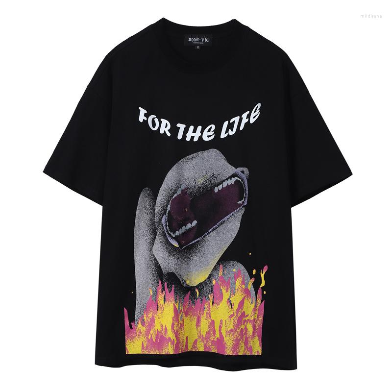 

Men's T Shirts Mens Summer Tshirts Cotton Fashion Brand Short Sleeve T-shirt Women Man Loose Fit Tshirt Men Streetwear Graphic Printed, White