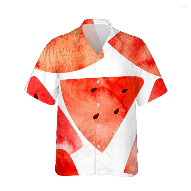 

Men' Casual Shirts Jumeast Colorful 3d Watermelon Fruit Printed Mens Hawaiian Shirt Short Sleeve Funny Cartoon For Men Loose Streetwear, 04