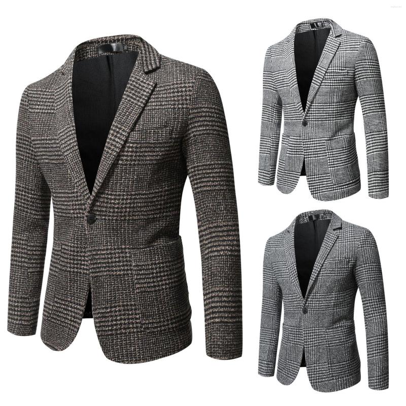 

Men's Suits 2022 Autumn And Winter Men's Casual Slim Fit British Woolen Suit Jacket Small Men, Khaki