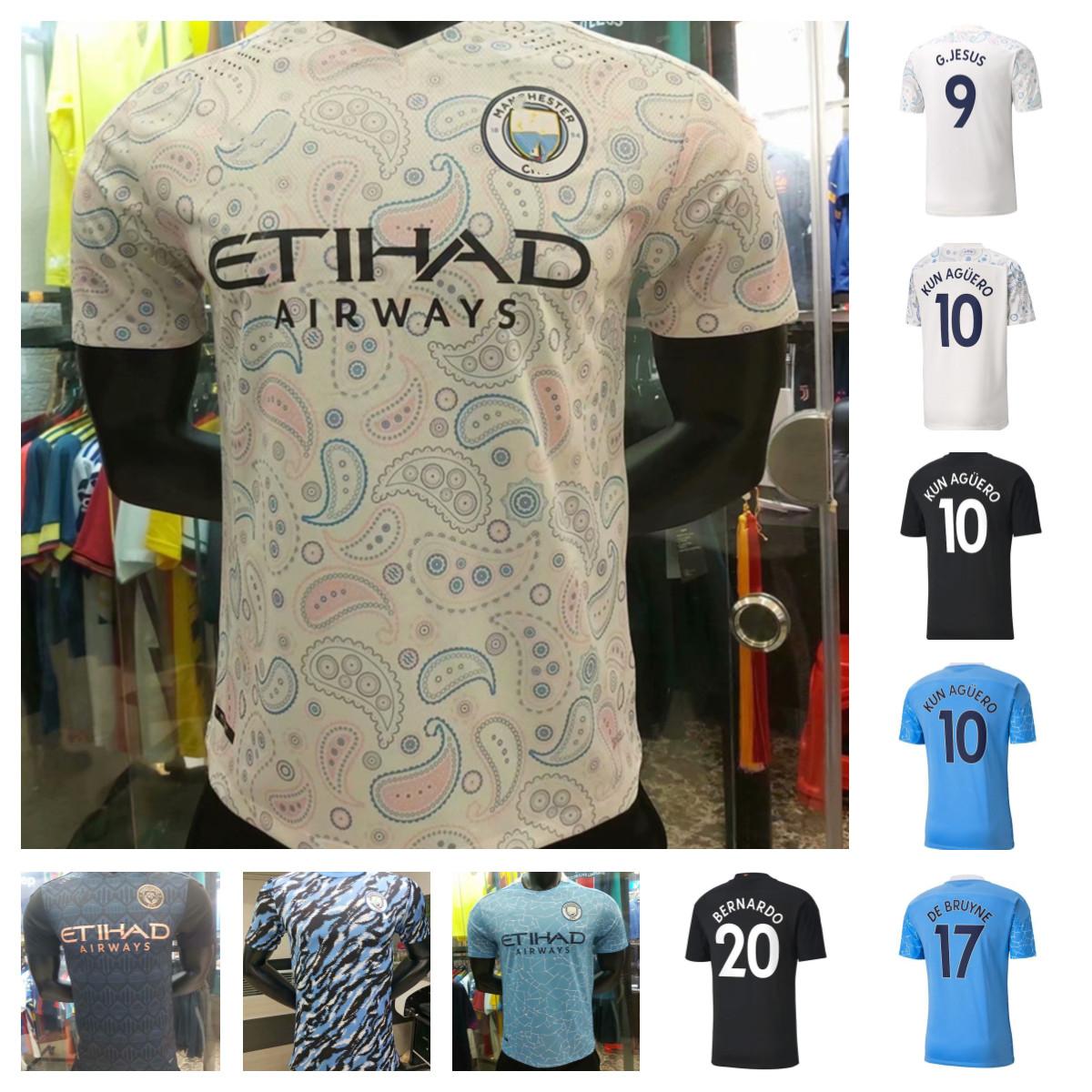 

College wear 20 21 man city soccer jersey STERLING football shirt KUN AGUERO BRUYNE GESUS BERNARDO MAHREZ RODRIGO FODEN FERRAN Gundogan home