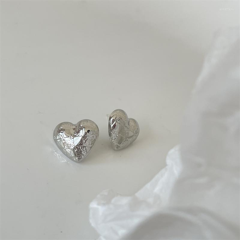 

Stud Earrings Fashion European And American Style Love Three-dimensional Metal Jewelry Female Silver Party For Women Girl Gifts