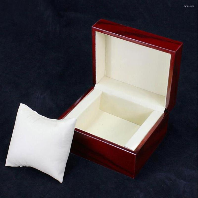 

Watch Boxes Single Slot Wooden Box Luxury Case Display Solid Men Women Portable Travel Business Showcase Holder