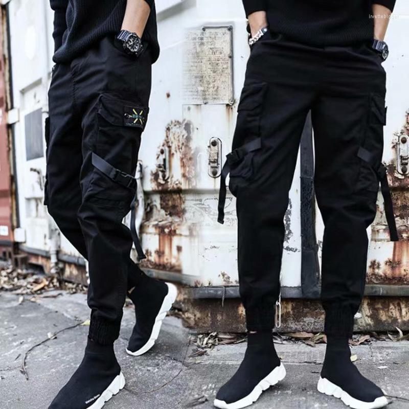 

Men's Pants Streetwear Jogging Men Harajuku Winter Spring Hip Hop Cargo Japanese Style Trousers Oversized Techwear Male's Sports Suit, Black