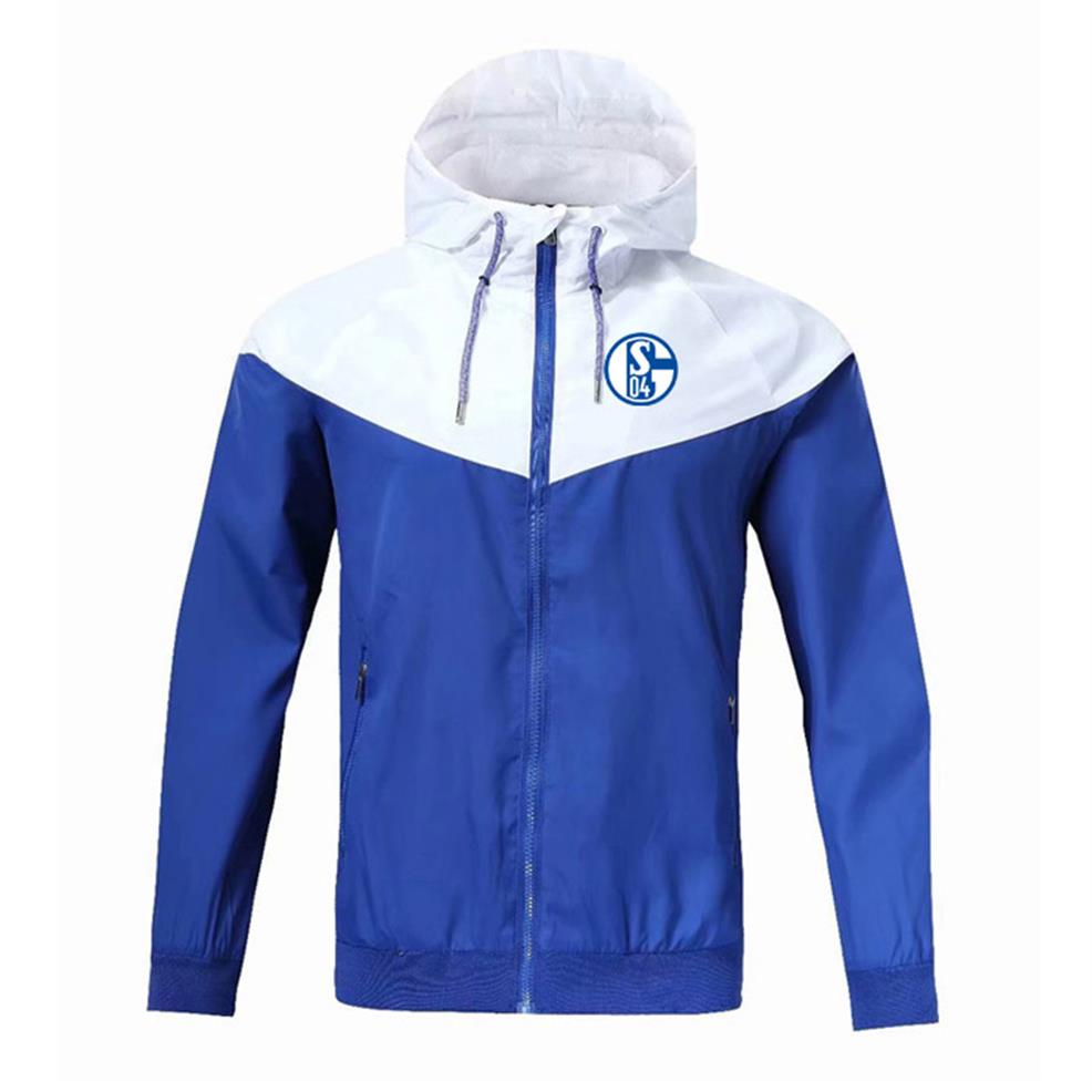 

2020 fc schalke 04 Sweatshirt Hoodie Men Jacket Coat Long Sleeve With Logo Autumn Sports Zipper Windcheater Designer Mens Clothe294O