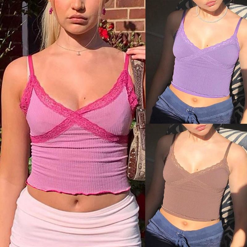 

Women's Blouses Sexy Women Sleeveless V-neck Tops Shirt Camisole Vest 1x, Brown