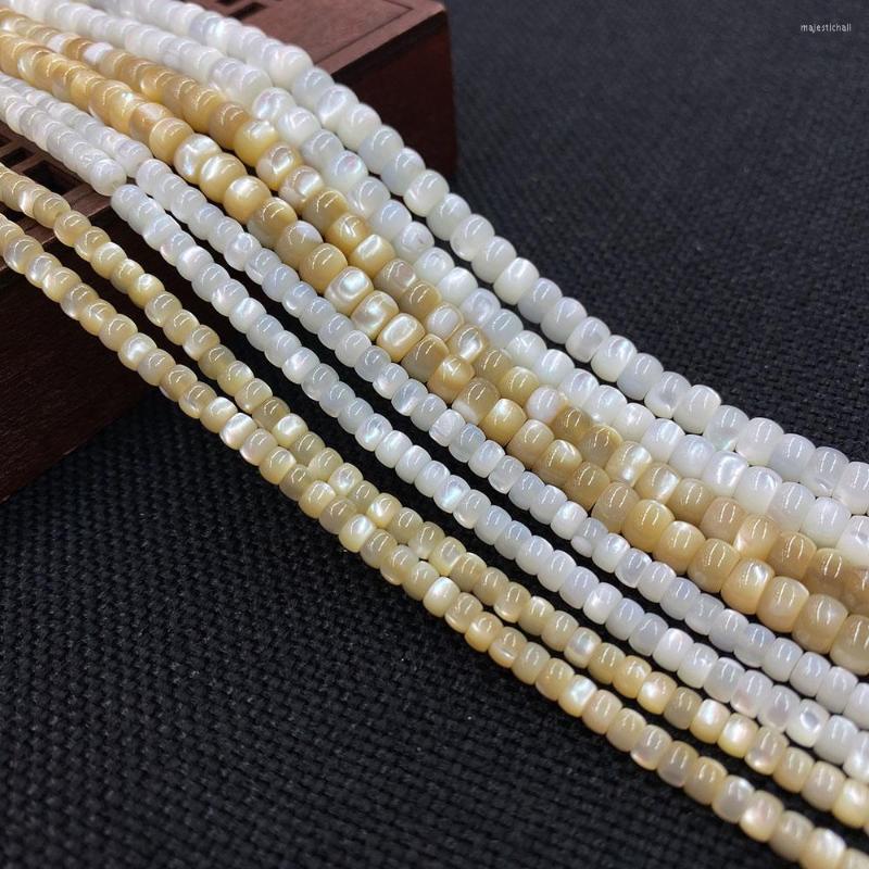 

Beads Natural Shell Loose String White Yellow Mother-of-pearl Abacus DIY Making Necklaces Earrings Jewelry Decoration
