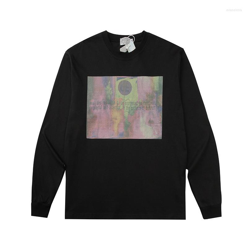

Men' Hoodies Steampunk Pattern Print Men' And Women' Round Neck Long-sleeved T-shirt, Black