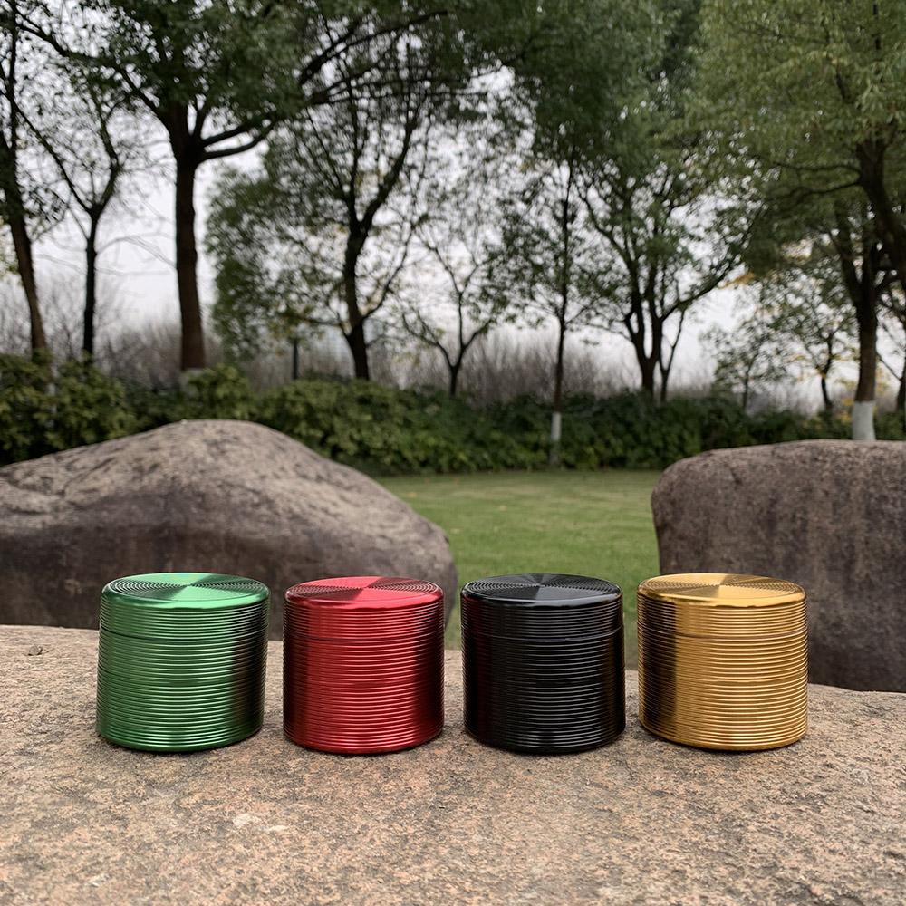 

smoke accessory CNC Aluminum Alloy Tobacco Grinder Screw Design Dia.56mm 4 Layers Herb Grinders Spice Crusher Manual Tobacco Miller