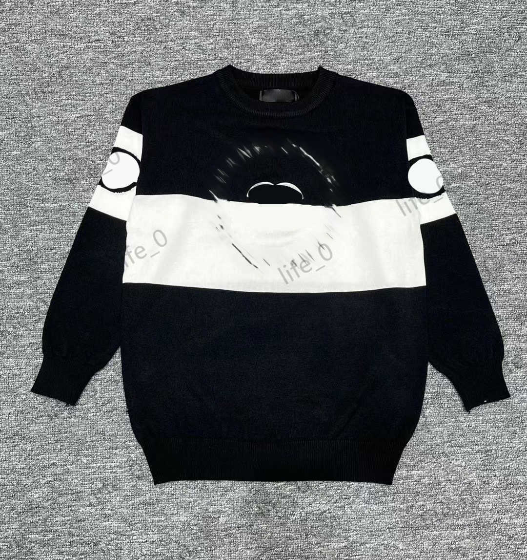 

Brand Cardigan Womens Sweater Fashion Wide Stripe Printed Cardigans Tops Round Neck Pullover Knitwear Casual Women Sweaters, 11