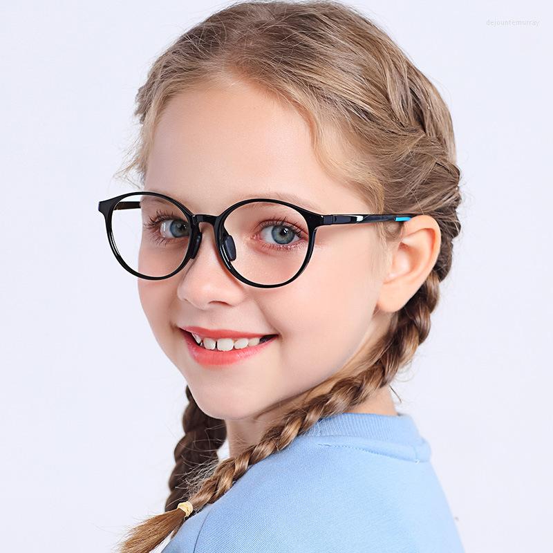 

Sunglasses 2022 Kids Round Blue Light Glasses Boys Girls Silicone Prescription Frame Custom Children Myopic Hyperopic