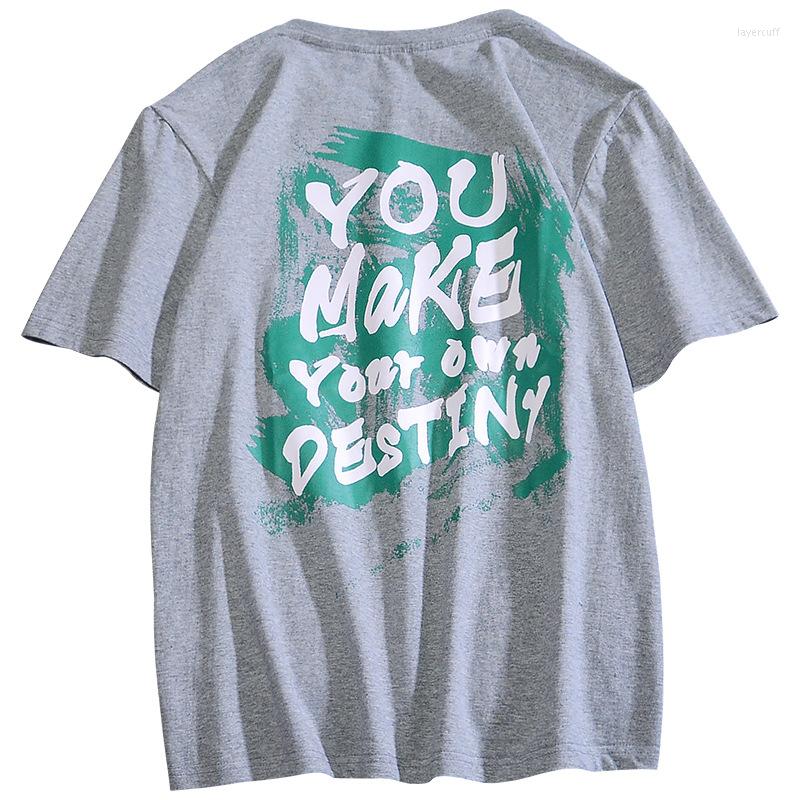 

Men' T Shirts Hip Hop Streetwear Men Summer Short Sleeve Doodle Letter Printed Cotton Tee Oversize Korean Fashion Ins Clothes, Black