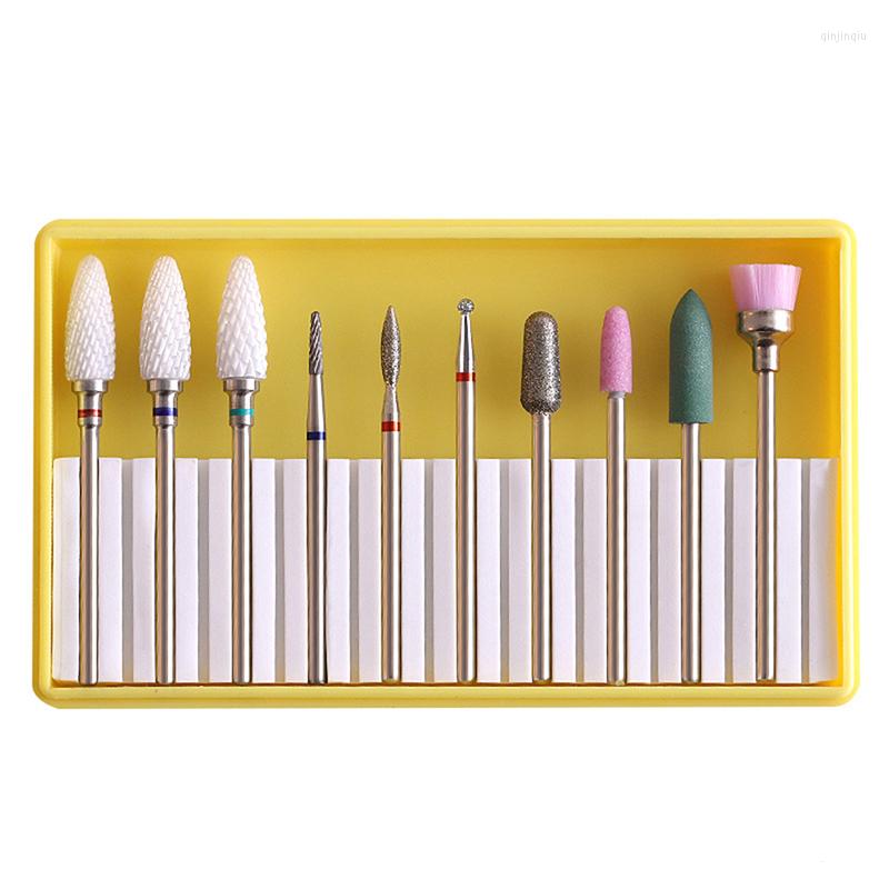 

Nail Art Kits 1 Set Grinder Drill Bits Alloy Tungsten Steel Ceramic Files Sanding Head Polishing Manicure Tools Kit 4 Colors