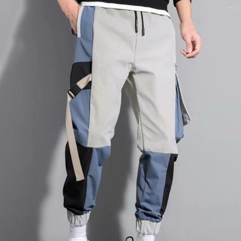 

Men's Pants Jogger Trousers Soft Fabric Men Ankle-banded Elastic Waist, Blue