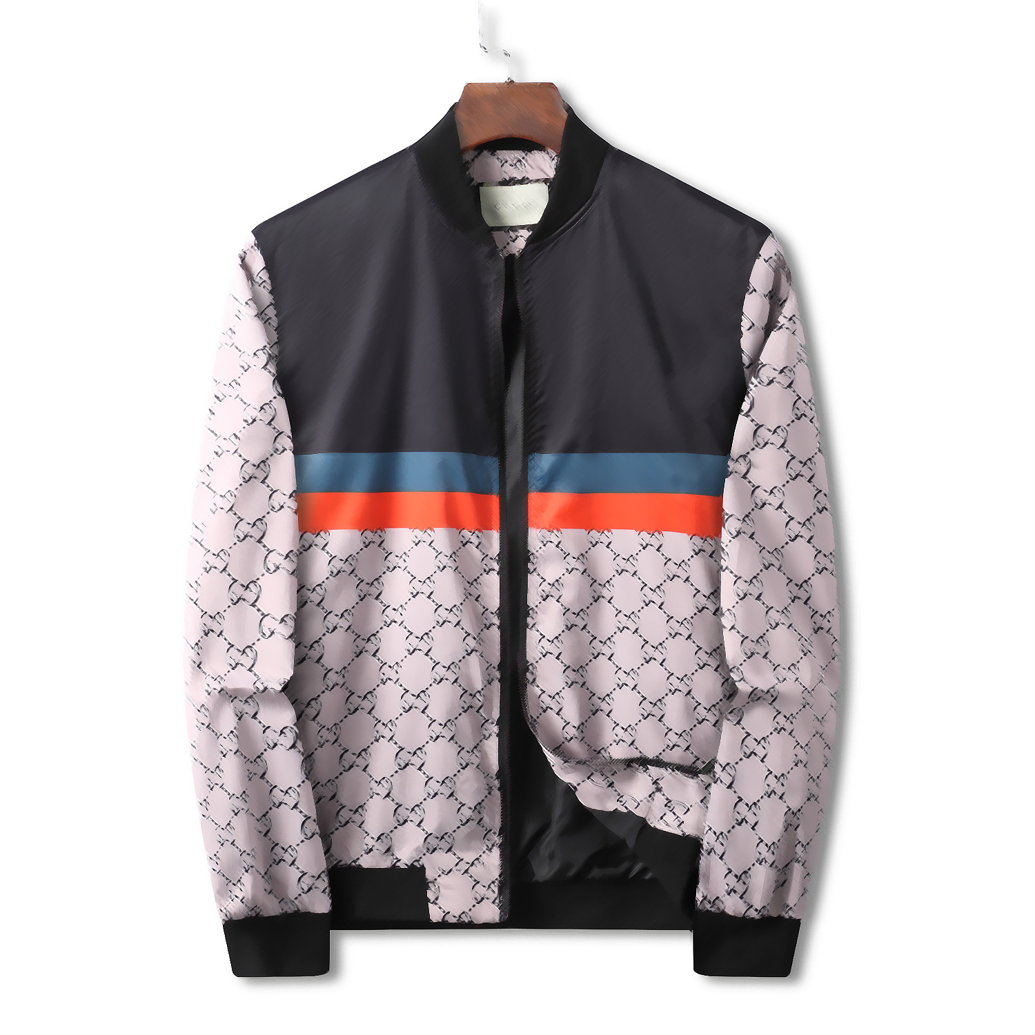 

Famous designer men's baseball jacket pinstripe printed zipper uniform fashion pilot Windbreaker Jacket M-XXXL # 55, 10