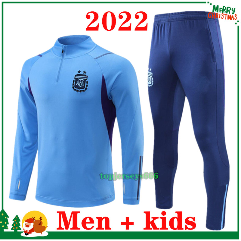 

2022 2023 Argentina soccer tracksuit 22 23 Mens and kids kit football training tracksuits jogging jersey shirt survetement foot chandal, 17
