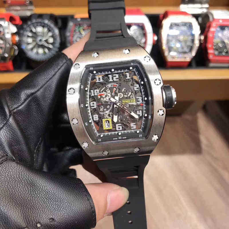 

watches wristwatch Luxury richa milles designer men's fine steel fully automatic mechanical watch luminous calendar fashion tape personaliz HV8G XTWE GKIL, Black