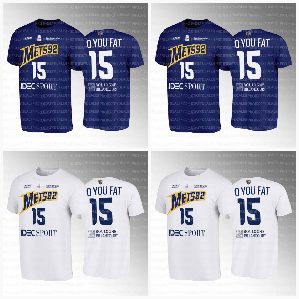 

#15 Steeve Ho You Fat French Basketball Metropolitans 92 T-shirt, Blue